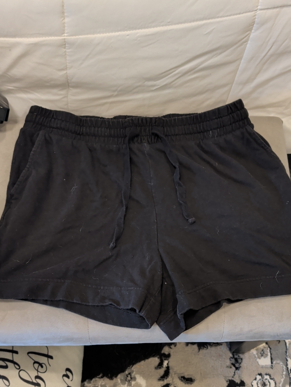 Terra & Sky Black Athletic Drawstring Shorts